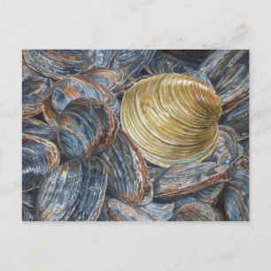 Cartão postal de arte de amêijoas e quahog