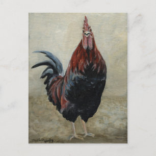 Cartão postal de arte de atitude de galo
