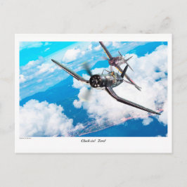 Cartão postal de arte de aviação "F4U Corsair"