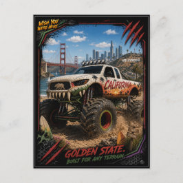 Cartão Postal de Arte de Caminhão Monstro Off Road