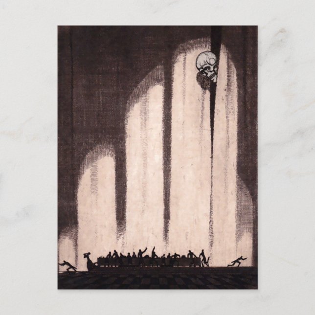 Cartão Postal de Arte de Esqueleto Antigo (Frente)