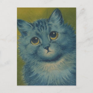 CARTÃO POSTAL DE ARTE DE GATO LOUIS WAIN VINTAGE