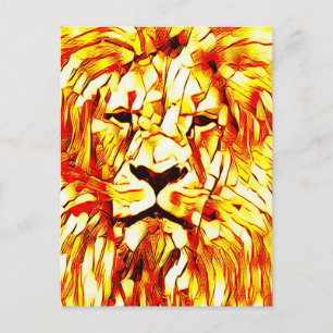 Cartão postal de arte de Leão