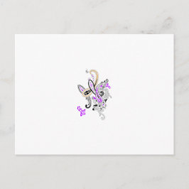 Cartão postal de arte de paisley roxo elegante
