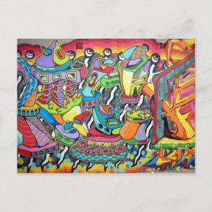 cartão postal de arte de rua