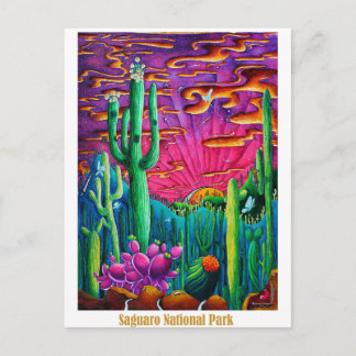 Cartão Postal de Arte de Viagem do Parque Nacional