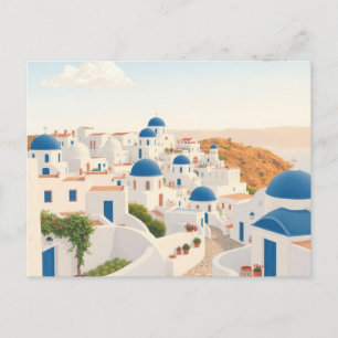 Cartão postal de arte de viagem retrô de Creta Gré