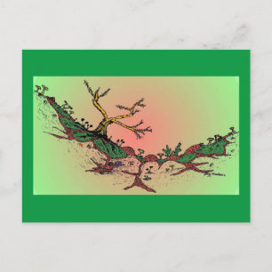 Cartão postal de Arte do Vale do Mágico - Verde, R
