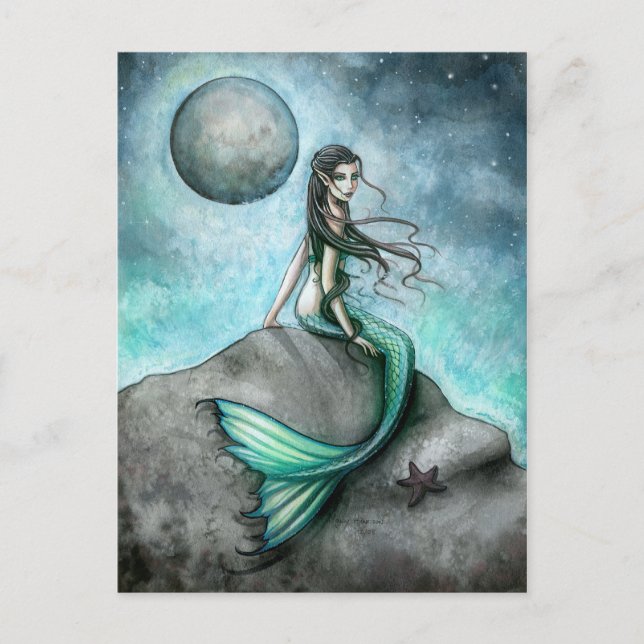 Cartão postal de arte fantasia da Meramid da Lua E (Frente)