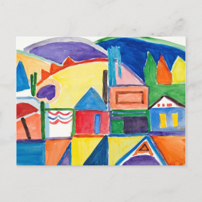 Cartão postal de arte fina "Main Street" de Marily (Frente)