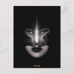 Cartão Postal de Arte Fractal Olhos de Anjo