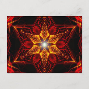 Cartão postal de arte frontal Light Red Star