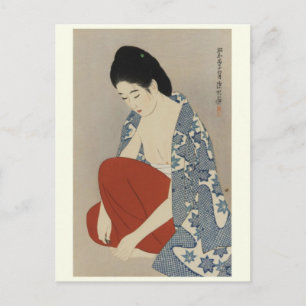 Cartão Postal de Arte Japonesa Vintage