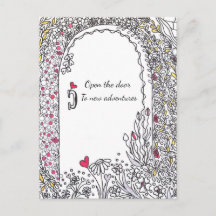 Cartão Postal de Arte Novas Aventuras Porta Floral