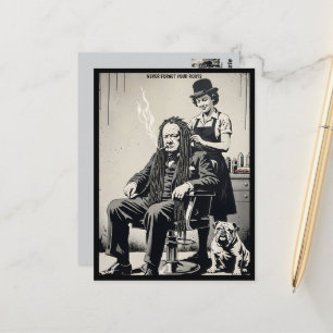 Cartão Postal de Arte Satírica Estilo Banksy