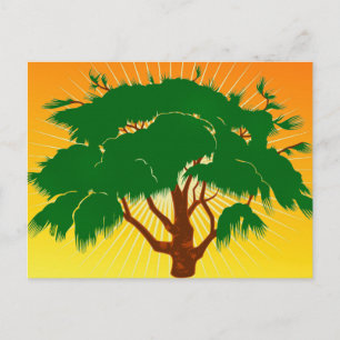 Cartão postal de árvore