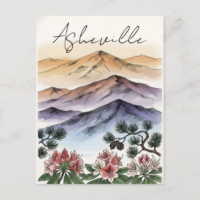 Cartão postal de Asheville (Frente)
