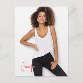 Cartão postal de assinatura Modelo do Ator de Códi