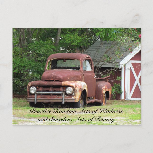 Cartão Postal de Ato Aleatório de Bondade - Caminh (Frente)