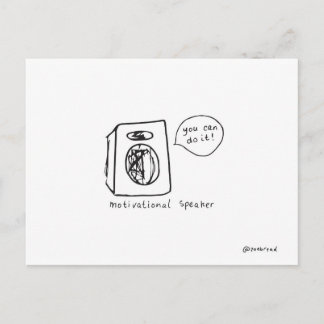 cartão postal de auto-falante motivacional