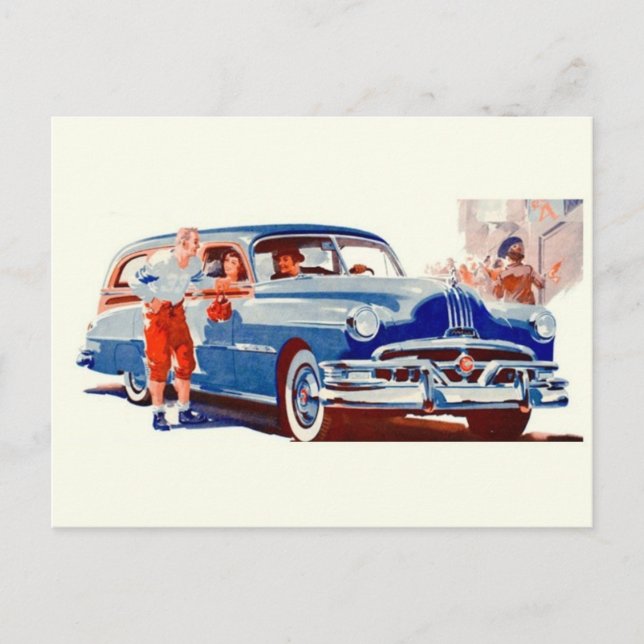 Cartão postal de automóvel clássico (Frente)