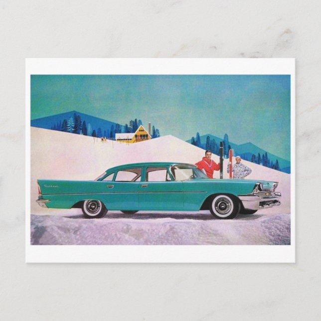 Cartão postal de automóvel clássico (Frente)