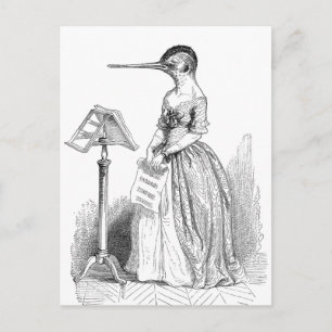 Cartão postal de aves Antropomorfófico de Grandv