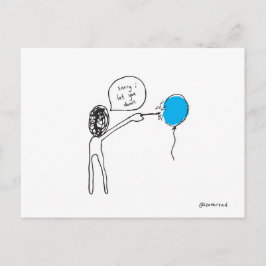 cartão postal de balão