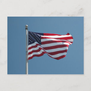 Cartão postal de bandeira americano