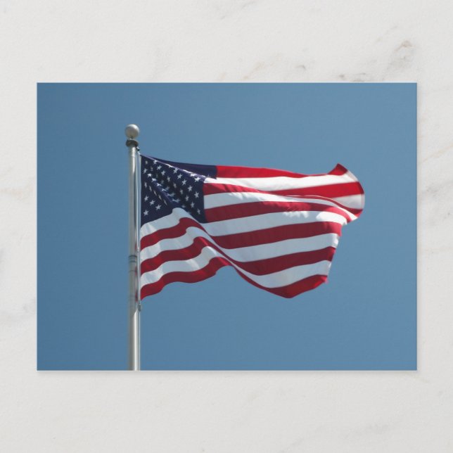 Cartão postal de bandeira americano (Frente)