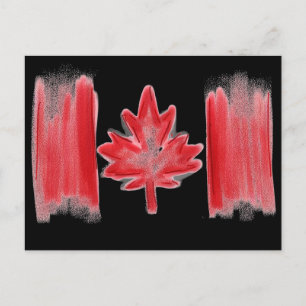 Cartão postal de bandeira canadense