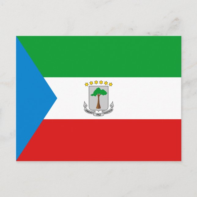 Cartão postal de bandeira da Guiné Equatorial (Frente)