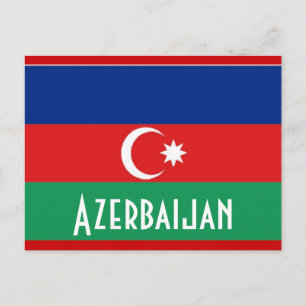 Cartão postal de bandeira do Azerbaijão