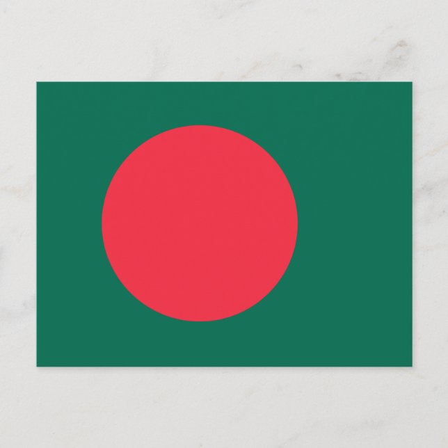 Cartão postal de bandeira do Bangladesh Patriótico (Frente)