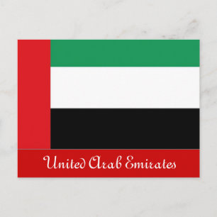 Cartão postal de bandeira dos Emirados Árabes Un