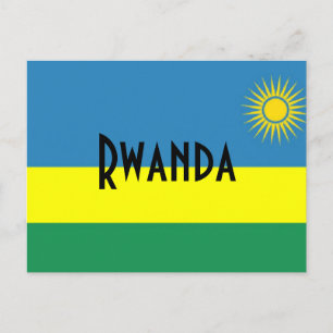 Cartão postal de bandeira Ruanda