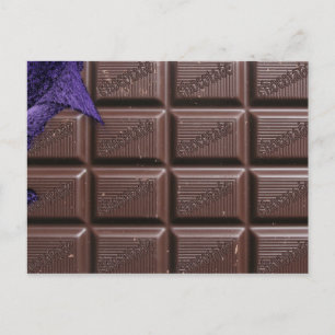 cartão postal de bar de chocolate, cartão postal