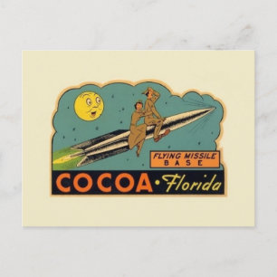 Cartão postal de base míssil Vintage Cocoa Florida