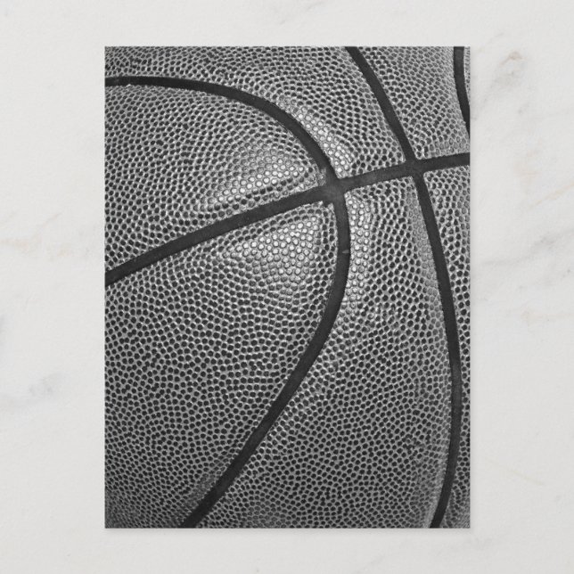 Cartão postal de basquete em escala de cinza (Frente)