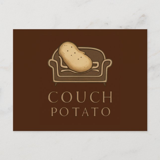 Cartão Postal de Batata de Sofá - Chocolate (Frente)