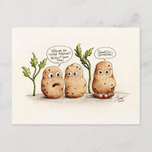 Cartão postal de batatas com piadas engraçadas