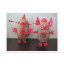 Cartão postal de Batatas Espaciais