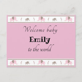 Cartão postal de bebê bem-vindo