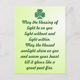 cartão postal de bênção celeste