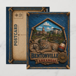 Cartão Postal de Bentonville Arkansas Viagem Vinta
