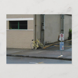 Cartão postal de bicicleta amarela Portland
