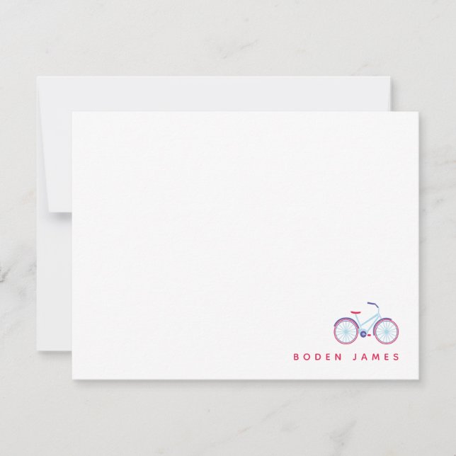 Cartão Postal de Bicicleta Retro Moderna Vermelha  (Frente)