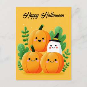 Cartão postal de Boas Festas de Halloween assustad