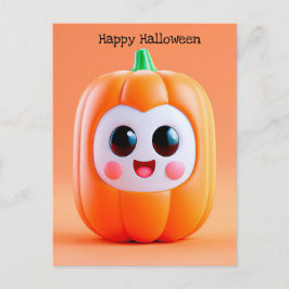 Cartão postal de Boas Festas de Halloween com Abób