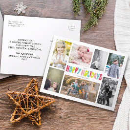 Cartão postal de boas festas e boas festas 7 fotos